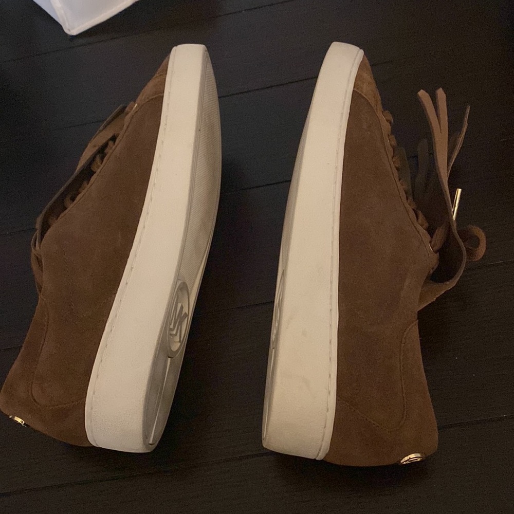 MICHAEL KORS SUEDE BROWN SNEAKERS SZ 10 - Picture 5 of 8